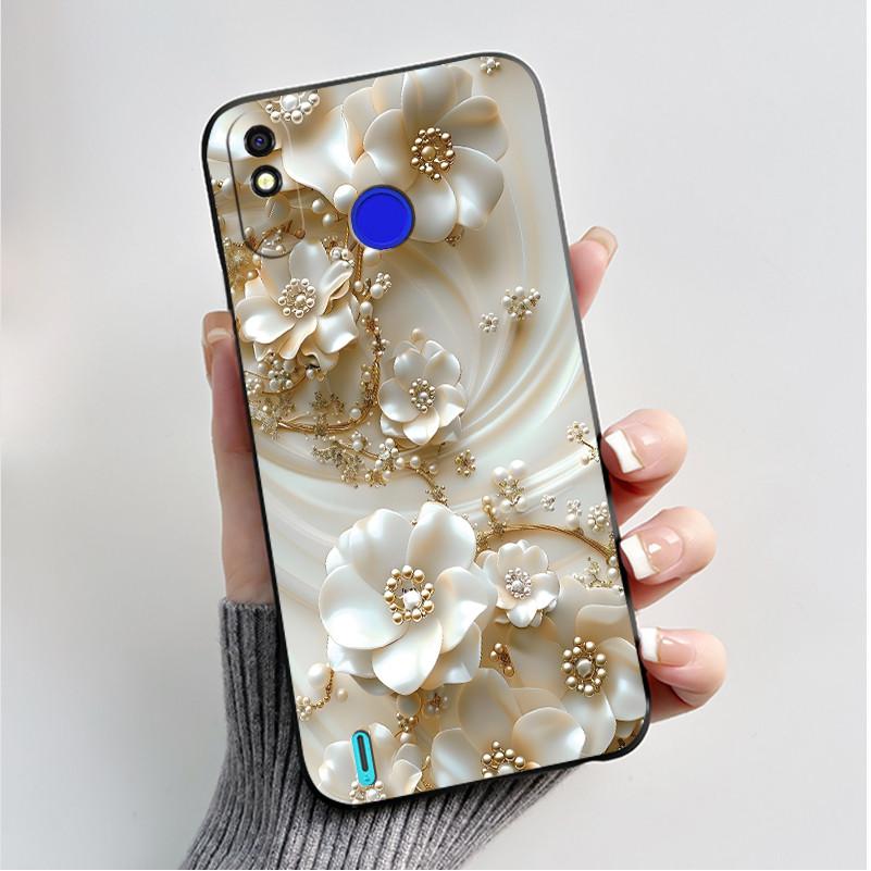 Printed Phone Case For Tecno Spark 4 Lite/POP 3PLUS Funda Capa Soft Silicone Black Shell Cover Cute Flower Cartoon Casing Coque