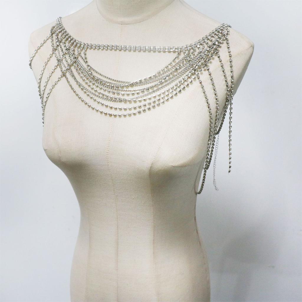 Accessories, Stylish Simple Chain Rhinestone Shoulder Chain, Party Gala Jewelry Accessories Europe And America