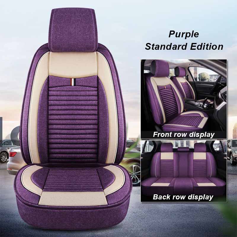 Full Surround Car Seat Cushion Linen Car Cushion Four Seasons Universal Car Seat Cover Linen Special Car Seat Cover