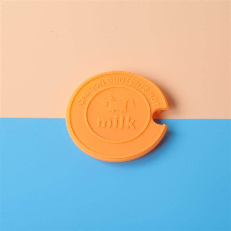

Silicone Milk Gap Cup Lid, Bamboo Universal Cup Lid, Dust-proof Food-grade, Daily Use, Student-friendly помаранчевий