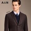 Antonio Men's Padded Fine Wool Blend Twill Overcoat