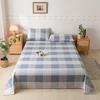 Striped Coarse Cloth Bed Sheet Set: Washable, Skin-Friendly, Cool Mat for Home & Dorm. Available In Single/Double Three-Piece Set.