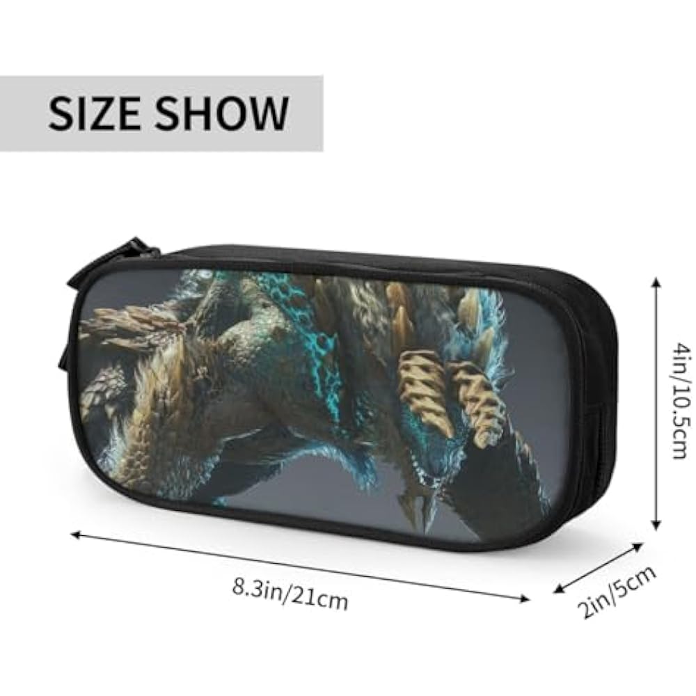 Monster Hunter Pen Case, Large Capacity Pencil Case, Multifunctional Stylish Pen Pouch, Boys, Gir...