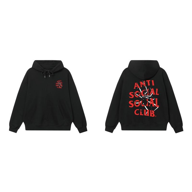 ASSC Spider Print Hoodie Loose Fit Sweatshirt Men Women Casual Top