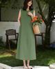 Sueeya Long Sleeveless Maxi Natural Loose Summer Women's Dress, Color, Fit, Flattering, Refreshing, Stylish, Cute, Lined,
