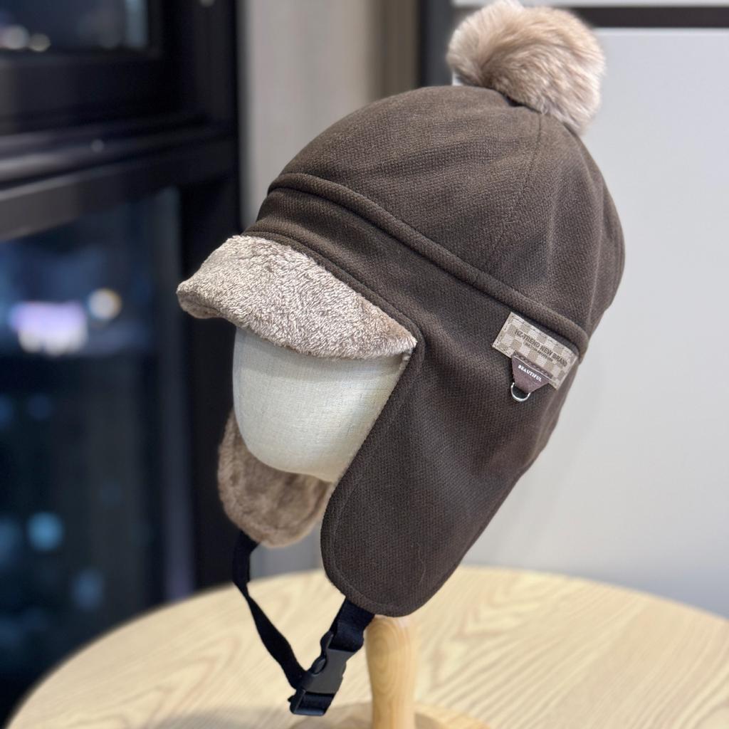 Ear Protection Hat for Women In Autumn and Winter Thickened Lei Feng Hat Cycling Cold Proof Hat Warm and Windproof Hat To Cover Ear Moisture