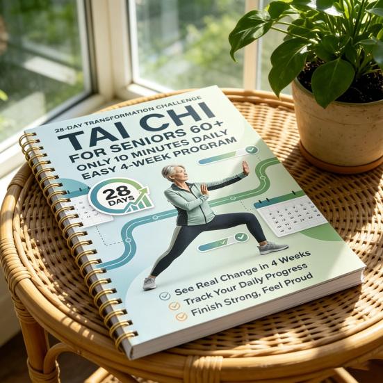 Codzienny Planer Praktyki Tai Chi Seniorzy Początkujący 28-dniowy Dziennik Fitness Tai Chi Poprawa Równowagi Wellness Siła Tai Chi Przewodnik po Odchudzaniu