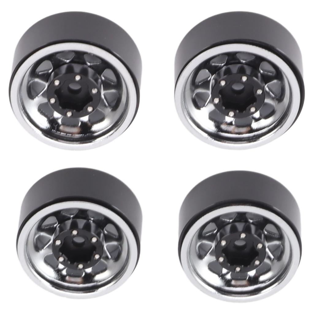 4Pcs Beadlock Wheels 1in for ATV RC Car Body Parts with Screws