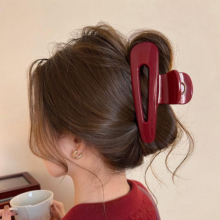 High-End 2024 Acrylic Water Drop Claw Clip - Autumn/Winter Updo & Christmas Hair Accessory