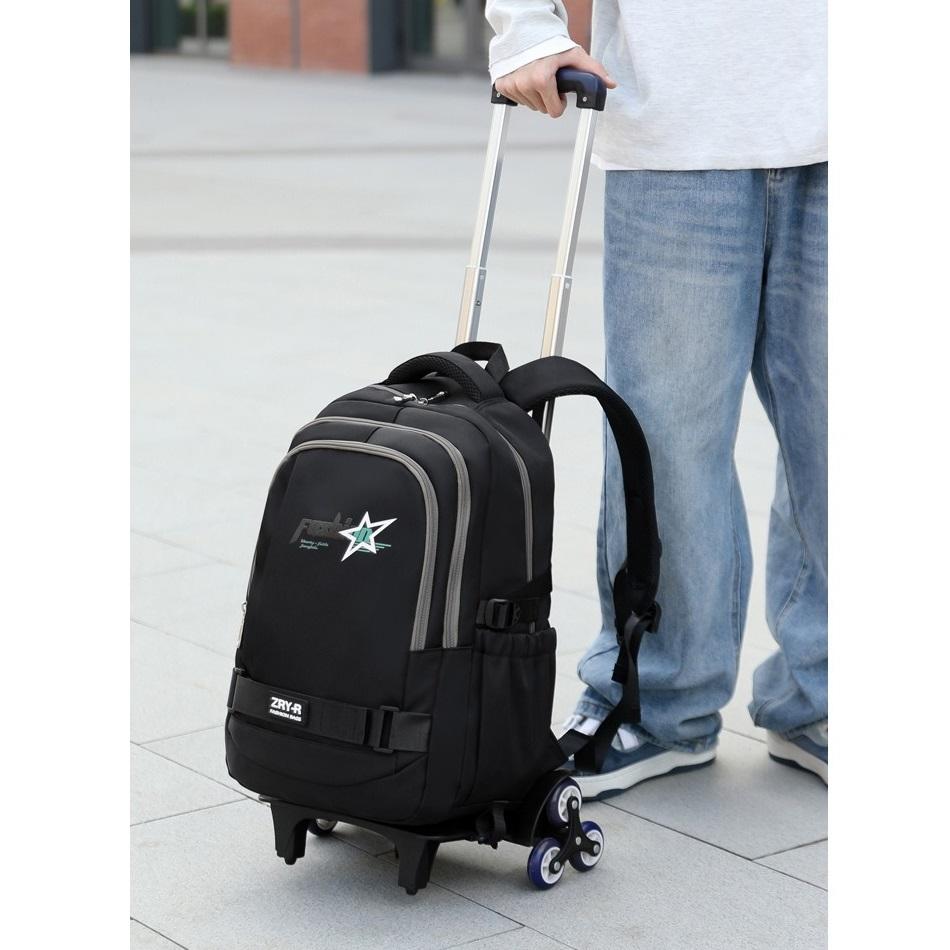 School Bag Roller Student Backpack 6 Wheels ZRY5203