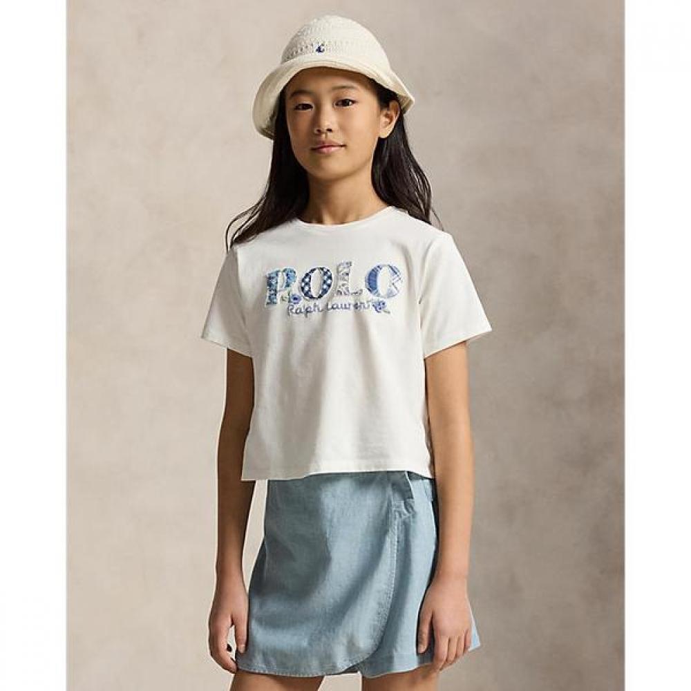 Polo Ralph Lauren Girls Logo Cotton Jersey Tee Oversized 7 16 Cwpotshg8020543100 S