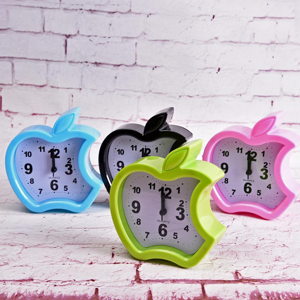 Creative mini desktop small alarm clock Cute Apple-shaped student alarm clock Alarm clock