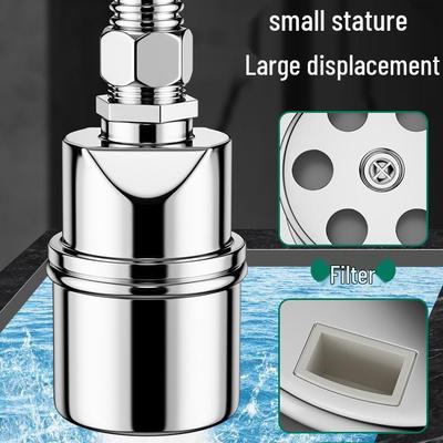 304 Stainless Steel Automatic Float Valve Water Level Controller with Auto-Stop Function, 4/6 Points Valve.