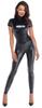 Noir - Sexy Glänzender Kurzarm-Jumpsuit Schwarz XL
