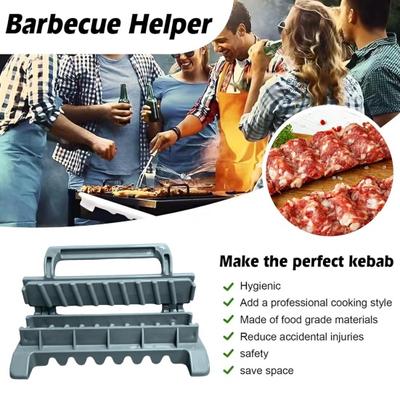 Kabob-Spieß-Maker, einfach zu verwendendes, antihaftbeschichtetes BBQ-Kebab-Werkzeug für Fleisch und Gemüse, problemlose Reinigung der Spießform