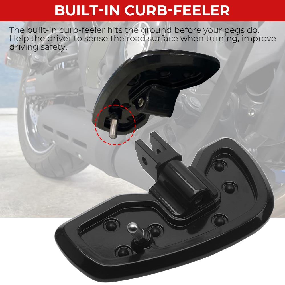 Motorcycle 1Pair Front&Rear Foot Rest Rider&Passenger Footboard Wide Footrests Alien For Harley Davidson Softail 2018-up models