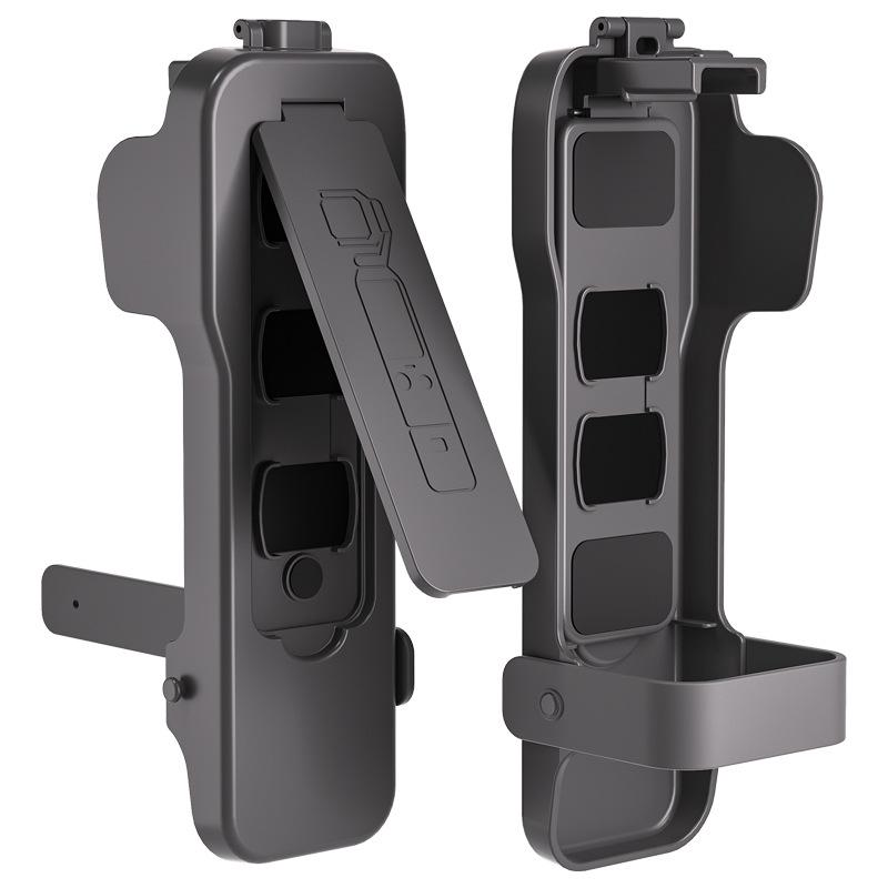 DJI Pocket 3 Protective Case with Magnetic Flip Cover and Screen Plate for Gimbal Camera and Filter Storage.