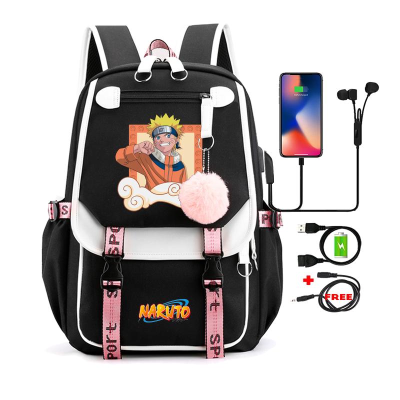 Anime Backpack for Teen Student Schoolbag Men Women Leisure Usb Travel Bag Boy Girl Back To School Backpack Rucksack