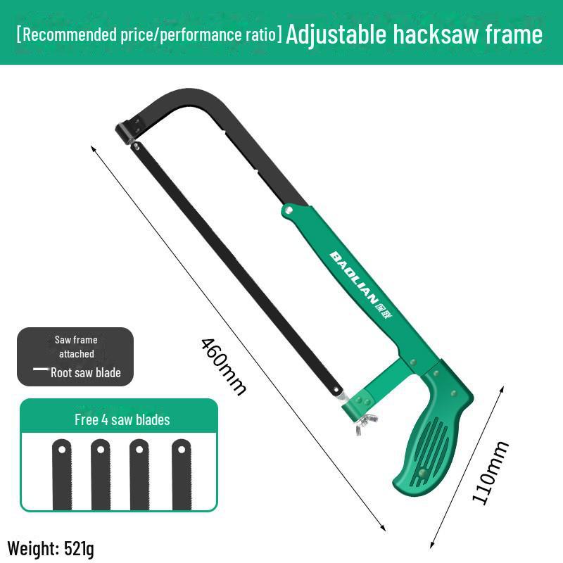 Baolian Multipurpose Handheld Hacksaw for Wood and Metal Cutting