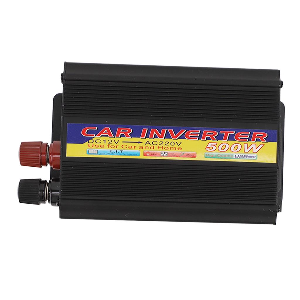 500W Auto-Wechselrichter 12V DC zu AC Strom-Wechselrichter mit Betriebsanzeige Lichtschalter Taste Spannung