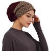 Lace Trim Women's Lace Turban Cap Embroidery Bonnet Head Wraps Islamic Turban Hat  Women