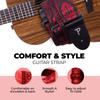 Jacquard Guitar Strap Cross Perri's TWS-7071 Black/Red