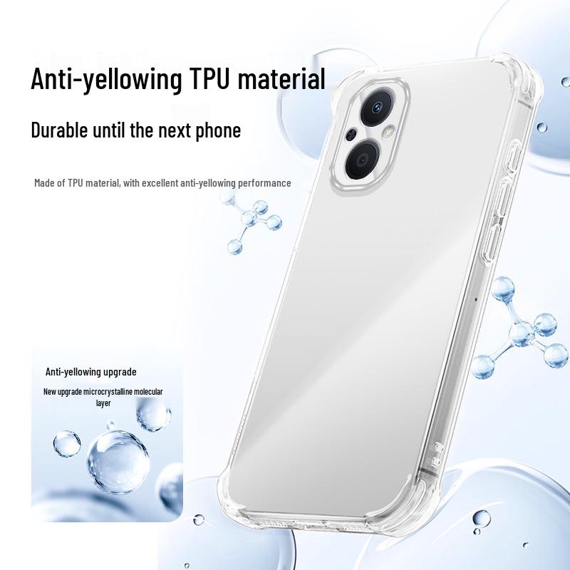 OPPO A96 Transparent Airbag Drop-proof TPU Phone Case - Premium, Protective, Simple Design.