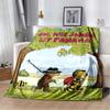 Janosch "Wie der Tiger Zählen Lernt" Flanelldecke, Weiche Warme Kuscheldecke mit Kinderbuch-Print, Gemütliche Bettwäsche für Kinder