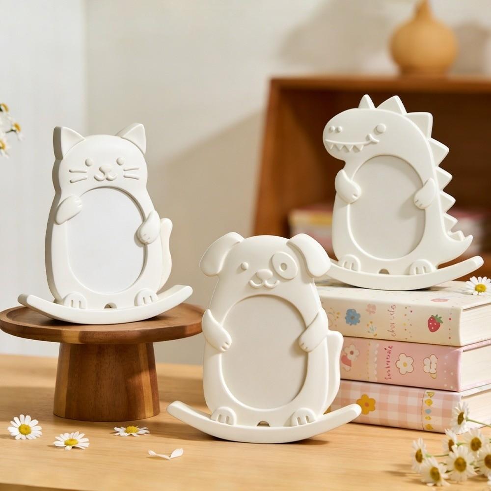 Animal Theme Epoxy Mold Dog Cat Shape Silicone Mold Plaster Picture Frame Mold  Craft Making