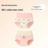 Girls' High-Waisted Pure Cotton Briefs, Antibacterial, No Pinching, Class A Quality, for Big Girls 10A