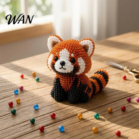 Beadwork Kit For Beginners 3D Beaded Animal Kit, DIY Beading Embroidery for Beginners, Sparkling Bead Handmade Highland Cow/Butterfly/Owl Craft