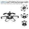 Adjustable 6-Leaf Folding LED Ceiling Light Bulb,E26/E27 Base,360° Wide Angle,Bright Garage Light,Warehouse,Basement,Workshop