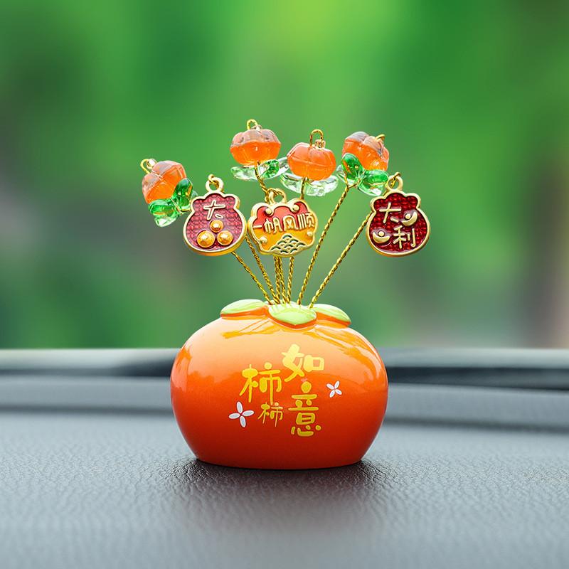 

Car Decor Resin Modern Style Lucky Fortune Figurine For Vehicle Interior Enhancement Orange A