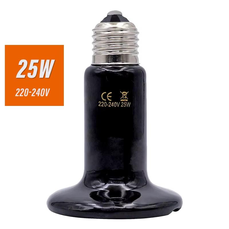 2Pcs Pet Reptile Heating Bulb Infrared Ceramic Emitter Heat Lamps Pet Brooder Reptile Lamp 220V-240V
