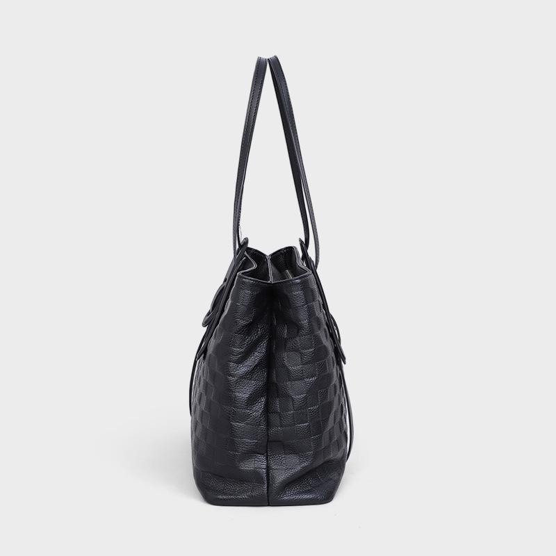2026 Women's Genuine Leather Tote Bag - Trendy, Large Capacity, Handheld & Shoulder, Fashionable Commute Accessory