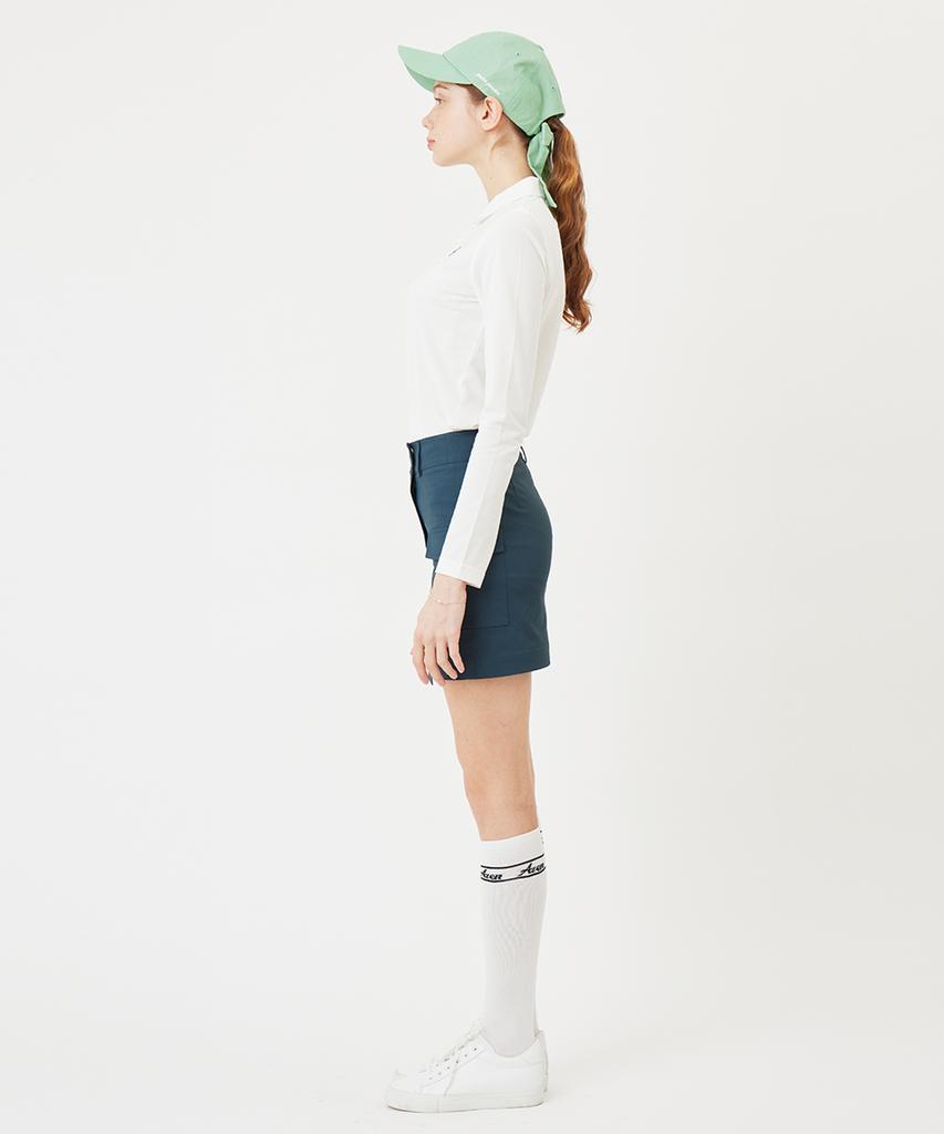 A Ben Short Slit Cargo Skirt Green