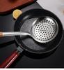 4size Thickened Stainless Steel Long Handle Ladle Strainer Oil Skimmer Food Strainer Sieve with Hanging Hole Design Cooking Tool