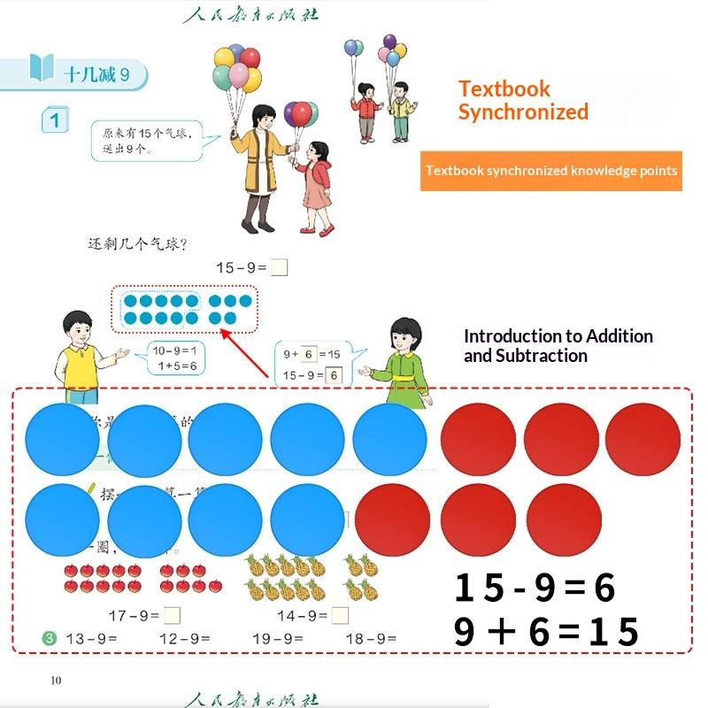 100Pcs Plastic Counting Tokens Colored Round Addition Subtraction Operation Math Teaching Tool Board Game Tokens Bingo Markers
