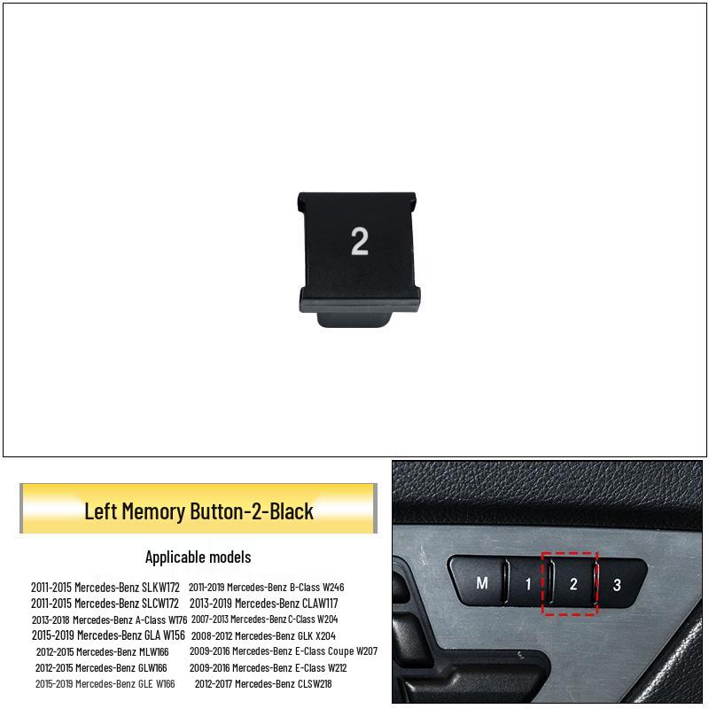 Kompatibler Memory-Schalterknopf für Mercedes-Benz C-Klasse, E-Klasse, GLK, ML-Klasse, C200, E300 Sitzeinstellung.