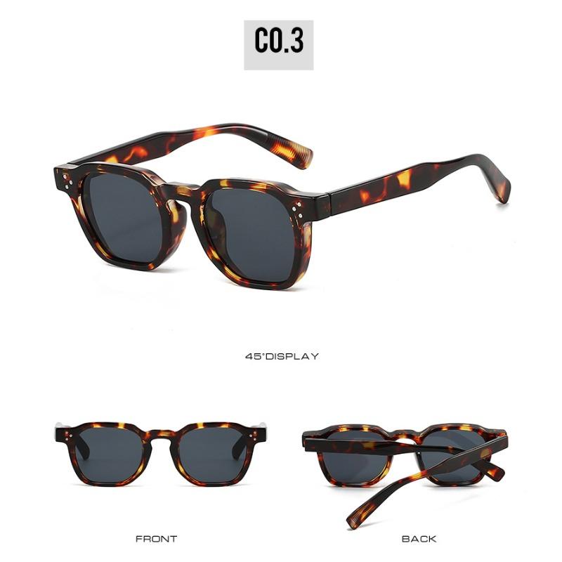 Fashion Vintage Rivet Round Sunglasses Women Men Luxury Leopard Sun Glasses Anti Blue Light Eyeglasses UV Protection Goggles