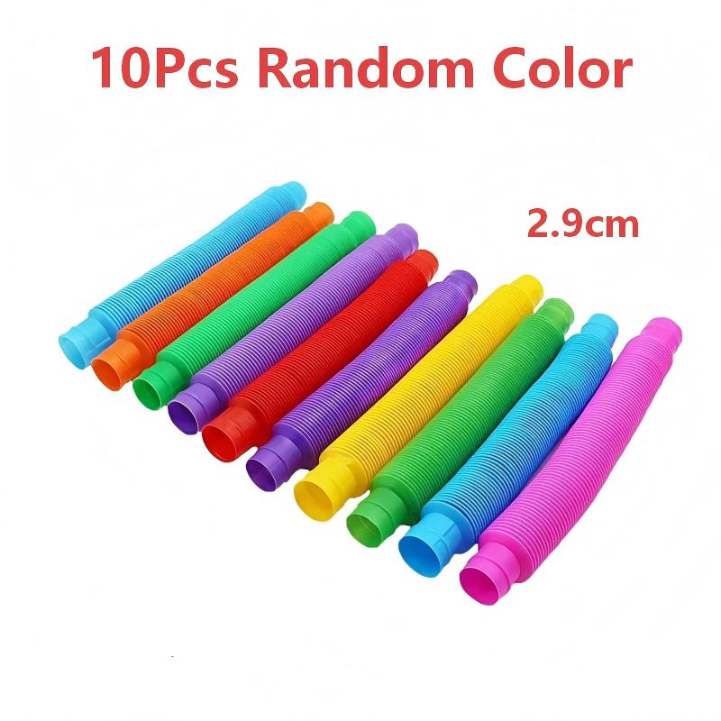 10 Stuks Bubbelbuis Sensorisch Speelgoed Fijne Motoriek Leren Speelgoed Populair ADHD Autisme Stressverlichting Beste Jongen Meisje Cadeau Gemengde Kleur Plastic
