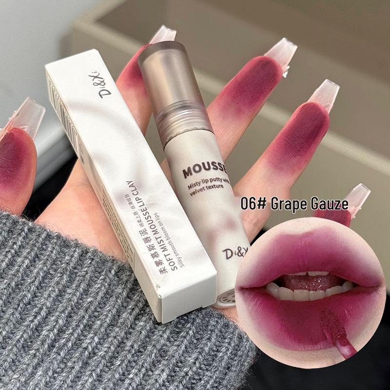 

DI&XI Soft Matte Lip Mousse - Long-lasting, High Pigment, Non-fading, Moisturizing Lipstick for Women 1.5g