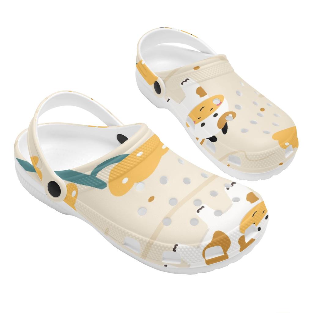 Women Men EVA Clogs Casual Printed Easy Clean Breathable Slip On Garden Shoes Beach Pool Bathroom Home Daily Shoes Casual Walking