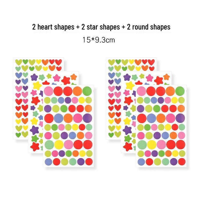 Creative Shape Stickers for Crafts: Stars, Hearts, Circles for DIY Albums and Decorations
