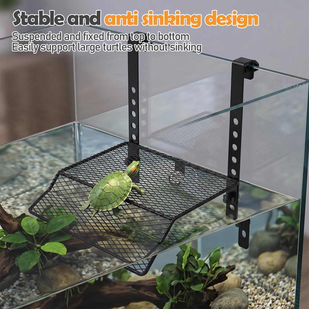 Turtle Basking Platform Turtle Habitat Ramp Adjustable Height Turtle Dock Floating Island Reptile Terrarium Aquarium Accessories
