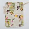 10pc Drawstring Cotton Linen Print Organizer 10x14/13x18cm Women Jewelry Cosmetics Cloth Bag Christmas Gift Bag Party Decoration