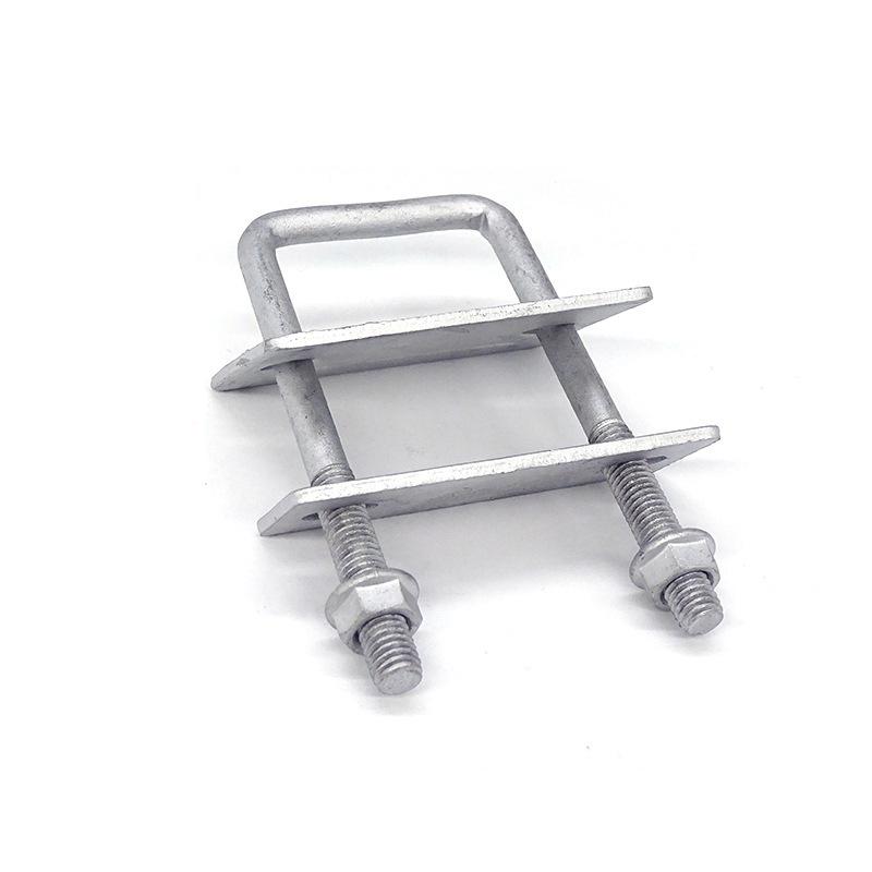 Galvanized U-Bolt Solar Accessories: Right-Angle Single/Double Hole Pressure Plates