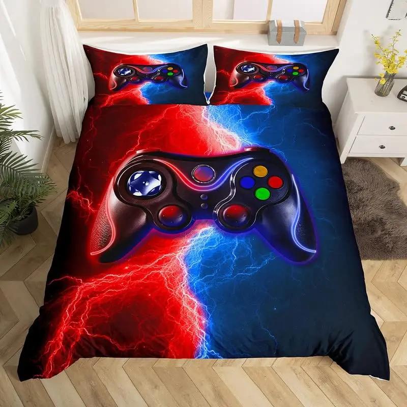 Gamepad Comforter Cover R Bedding Set Teens Video  Duvet  for Youth Kids Boys Modern  Controller Bedspread