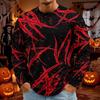 Men's Halloween Long Sleeve T-Shirt Neck Loose Fit Casual Versatile Top