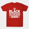 Unisex Fashion TShirt Black And Educated Print TShirt Plus Size S-5XL T-Shirt 100%Cotton Tops O Neck Short Sleeve Tees